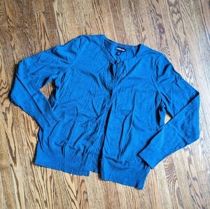 Dark Blue Land's End Button Up Cardigan